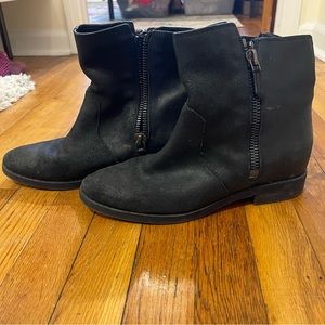 Kenneth Cole Double Zipper Motorcycle Boot